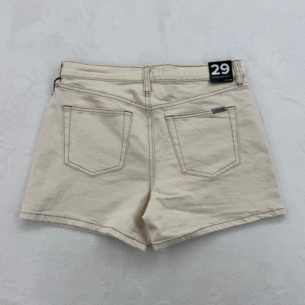 Joe's Jeans Vintage Easy Short Women 29 Ecru NEW High Rise Denim Relaxed - Picture 2 of 9